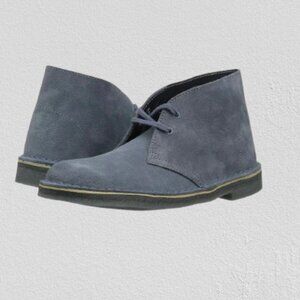 Clarks Womens Desert Boot Ankle Boot, Blue Grey Suede, Size 7